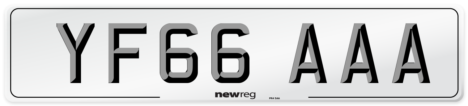 YF66 AAA Number Plate from New Reg